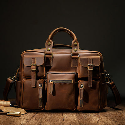 Bolso Bandolera de Cuero para Hombre con Gran Capacidad - Image 16