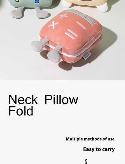 Almohada Cervical en U con Bolsillo de Almacenamiento para Viajes - Image 11