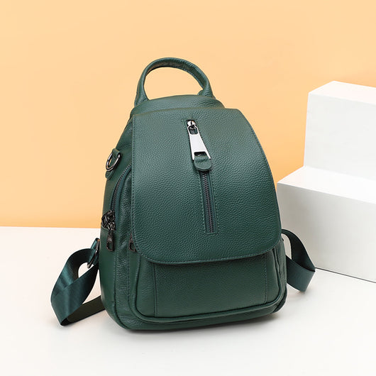 Mochila Antirrobo para Mujer de Cuero con Múltiples Compartimentos