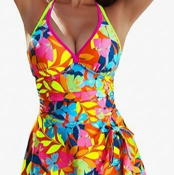 Traje de Baño Enterizo Reductor con Diseño Anudado al Frente - Image 5