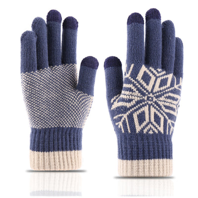 Guantes Térmicos de Lana Jacquard con Dedos Separados - Image 5