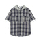Camisa Cuadriculada con Capucha de Manga Corta para Hombre