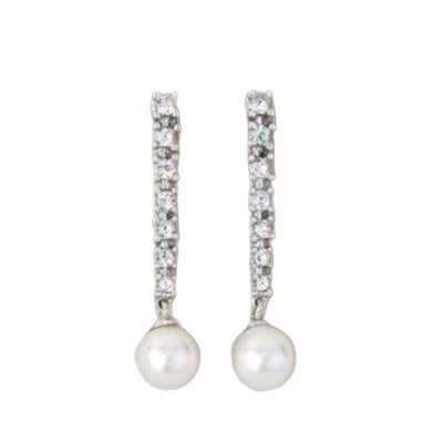 Aretes de Plata Esterlina con Perla y Zirconia - Diseño Elegante Premium - Image 5