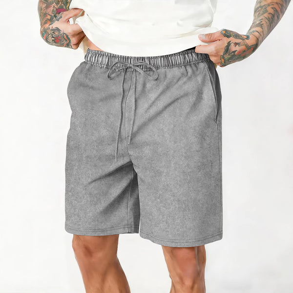 Shorts Casuales Relajados Desteñidos para Hombre - Image 3