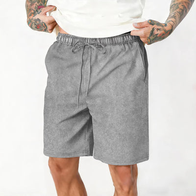 Shorts Casuales Relajados Desteñidos para Hombre - Image 3