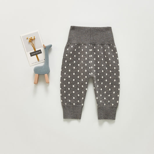 Pantalones de Punto de Algodón con Lunares para Niños - Image 3