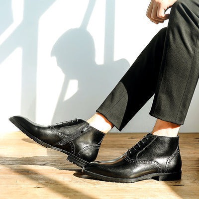 Botas de Cuero Vintage para Hombre Caña Media - Image 6
