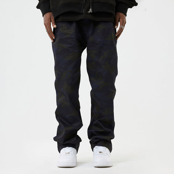 Calça Cargo Camuflada Folgada Masculina