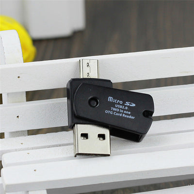 Lector de Tarjetas TF USB 2.0 Giratorio 2 en 1 con OTG para Android - Image 3