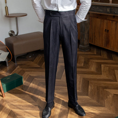 Pantalón Casual de Cintura Alta para Hombre, Recto y sin Planchado - Image 4