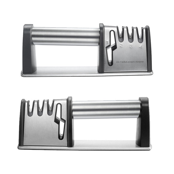 Afilador de Cuchillos 4 en 1 con 3 Etapas - Máquina de Afilado Profesional para Cocina