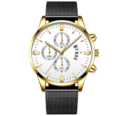 Reloj de Lujo para Hombre con Malla Metálica y Movimiento de Cuarzo - Image 25