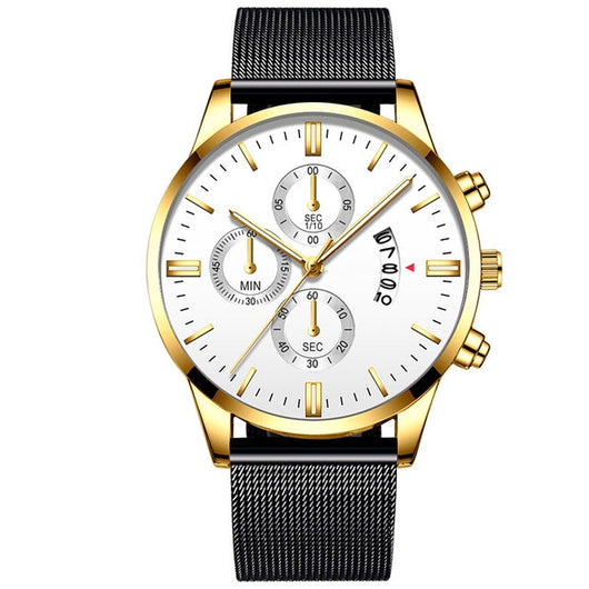 Reloj de Lujo para Hombre con Malla Metálica y Movimiento de Cuarzo - Image 25