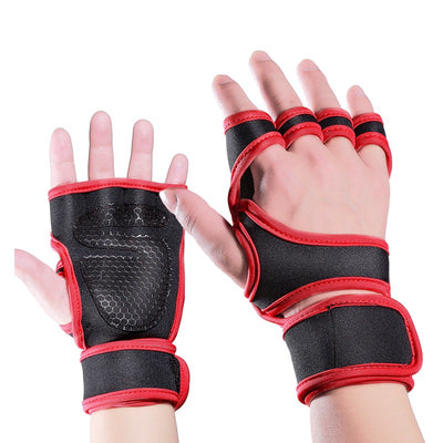 Guantes de Levantamiento de Pesas Antideslizantes de Medio Dedo - Image 15