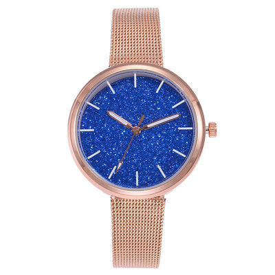 Reloj Romántico Cielo Estrellado para Mujer - Acero Dorado Rosa con Cristales - Image 14