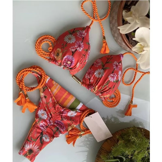 Bikini Tejido a Mano de Cuerda Pura para Playa - Image 12