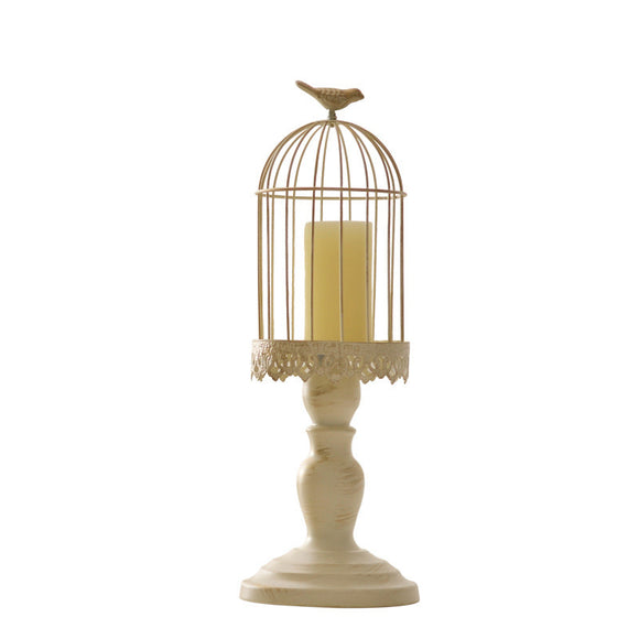 Portavelas Decorativo Cubo Metálico - Soporte de Velas Elegante