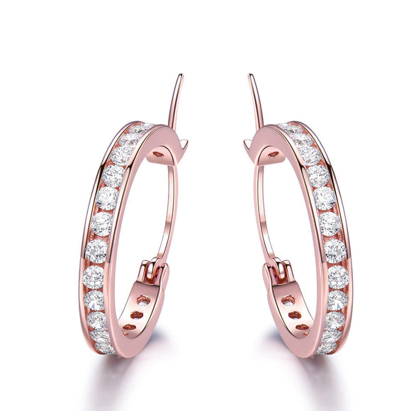 Aretes de Aro Plata con Diamantes - Elegancia Versátil