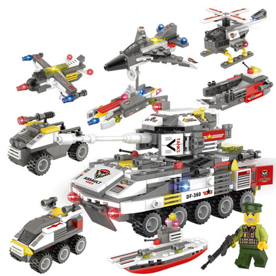 Bloques de Construcción Portaaviones Militar Policía para Niños - Image 7