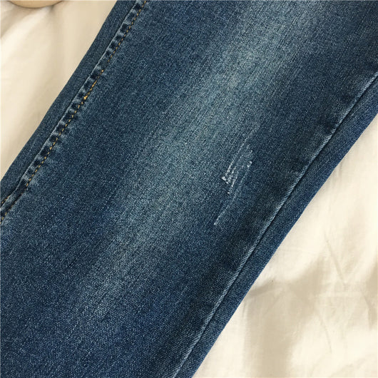 Pantalón Denim Recto Slim Fit Mujer - Diseño Irregular Moderno - Image 3
