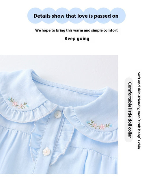Blusa Básica Blanca de Algodón con Manga Larga para Niña - Image 16
