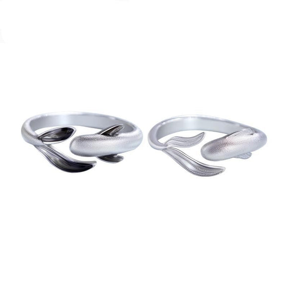 Anillo de Pareja Peces Nadadores