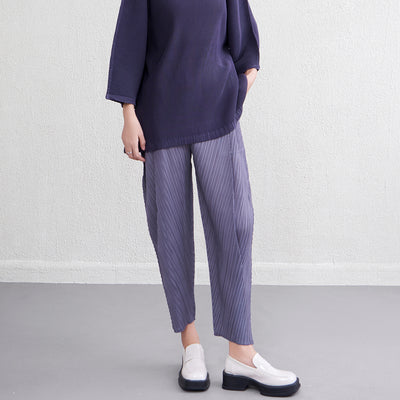 Pantalones Skinny de Cintura Alta con Pliegues Reductores para Primavera y Verano - Image 4