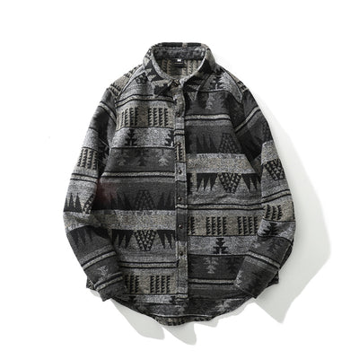Camisa Retro Étnica de Manga Larga para Otoño e Invierno - Image 4