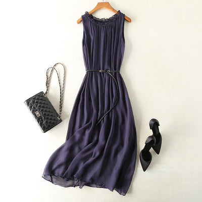 Vestido Chaleco Elegante sin Mangas Efecto Silueta Esbelta - Image 4