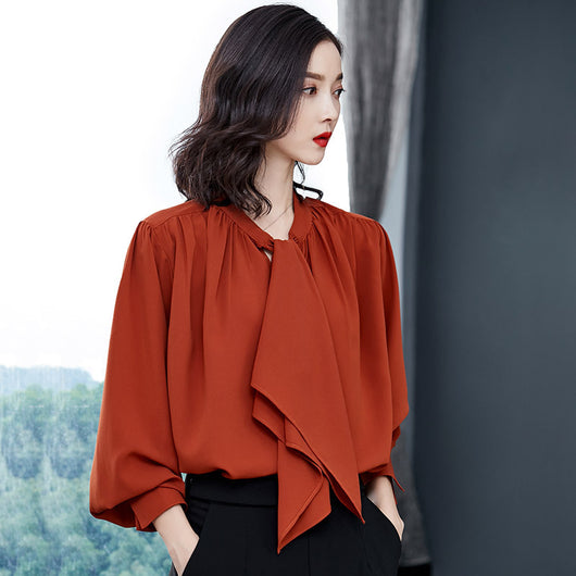 Blusa de Gasa Manga Larga para Mujer - Ideal para Otoño - Image 9