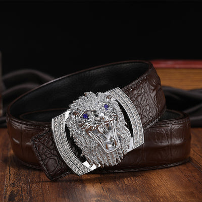 Cinturón de Cuero para Hombre con Hebilla Lion - Piel de Vaca Premium - Image 11