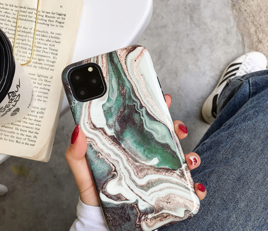 Funda para celular con patrón mármol y doble capa protectora - Image 22
