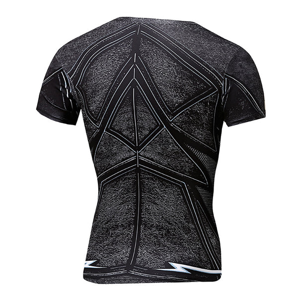 Camiseta Deportiva Hombre Manga Corta Estampado 3D Rayo - Secado Rápido
