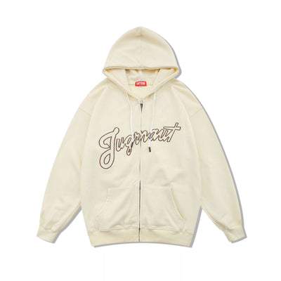 Sudadera con Capucha Pareja Letras Bordadas Diseño Minimalista - Image 3