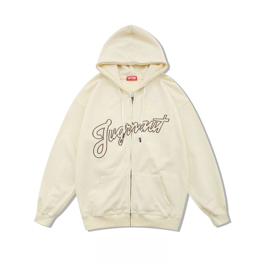 Sudadera con Capucha Pareja Letras Bordadas Diseño Minimalista - Image 3