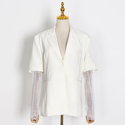 Blazer Ejecutivo Largo Brillante para Mujer - Image 2