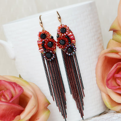 Aretes Bohemios Artesanales con Borlas - Image 8
