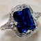 Anillo de Diamante y Zafiro en Plata 925 - Diseño Europeo para Compromiso