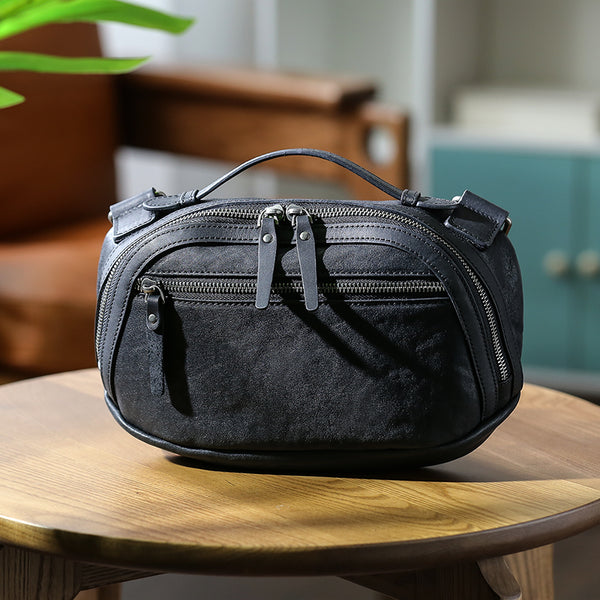 Bolsa de Cuero Retro para Hombre - Bandolera Casual Estilo Vintage