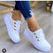 Mocasines Blancos de Punta Cuadrada con Plataforma Suave