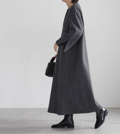 Abrigo Holgado de Lana para Mujer Otoño e Invierno - Image 23