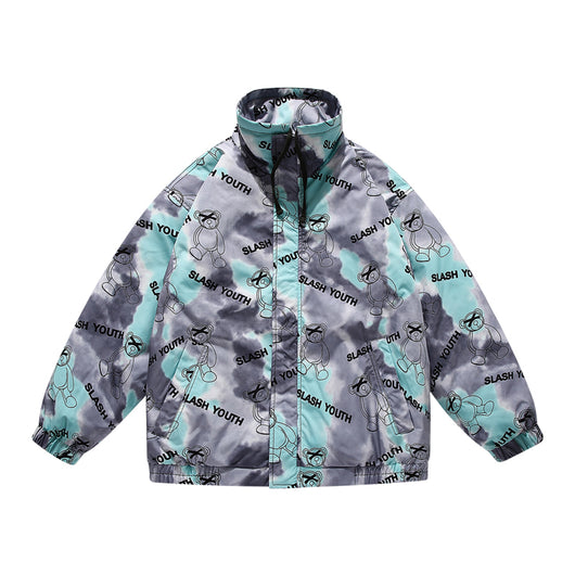 Chaqueta Tie Dye con Cuello Mao para Hombre - Image 10