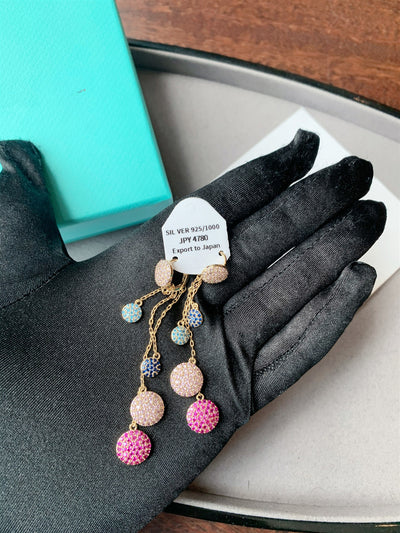 Aretes Largos Retro de Moda Suave con Degradado de Colores - Image 4