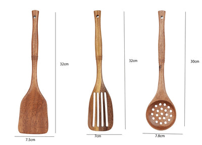 Espátula de Madera con Mango Largo Antiadherente - Utensilios de Cocina Profesionales - Image 11