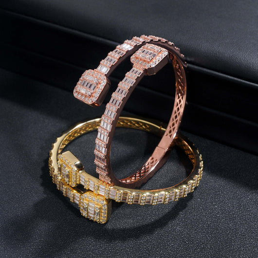 Pulsera de Plata S925 con Moissanita Cuadrada - Image 12