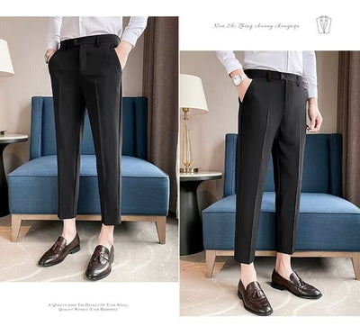 Pantalones de Vestir Casual Rectos para Hombre - Image 25