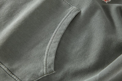 Sudadera con Capucha Estampado Calavera y Huesos Diseño Oversize - Image 6