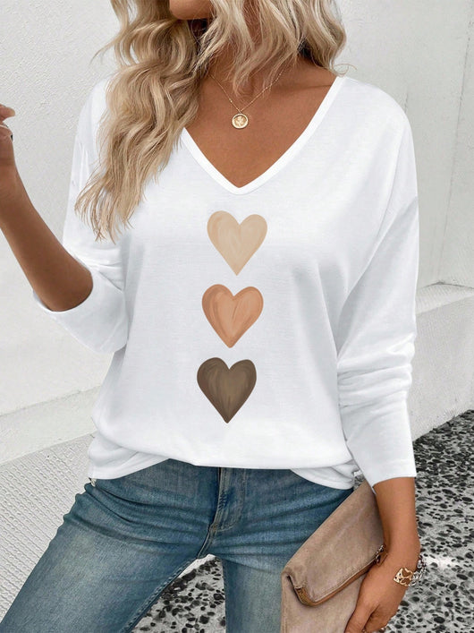 Blusa Casual de Cuello V y Manga Larga para Mujer - Image 22
