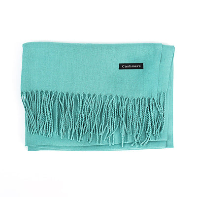 Bufanda Ligera de Color Liso con Flecos Elegantes - Image 17