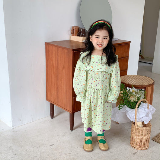 Vestido Infantil Estilo Occidental con Flores - Image 20